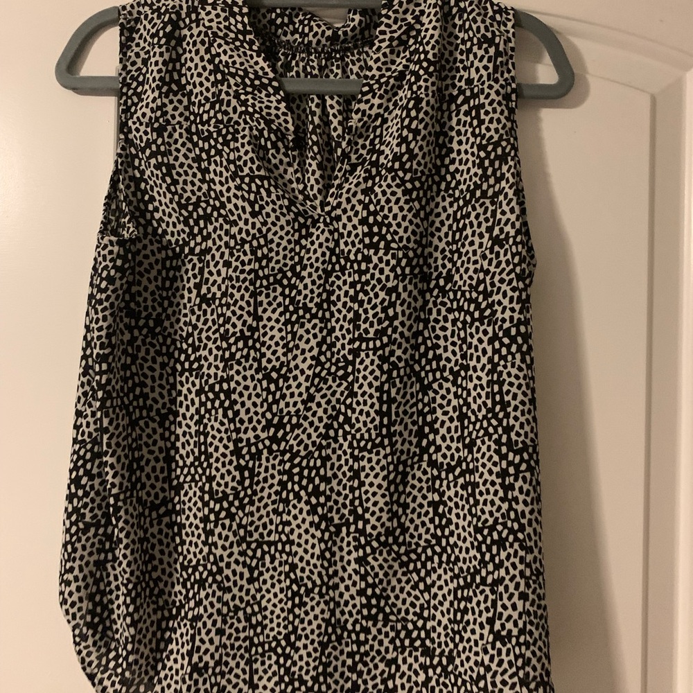 Black and white blouse